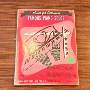 Famous Piano Solos Sheet Music - Pink Cover